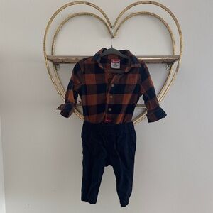 Wrangler 9month plaid set